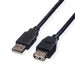ROLINE | USB 2.0 Cable | A | Male/Female | Black | 3 m
