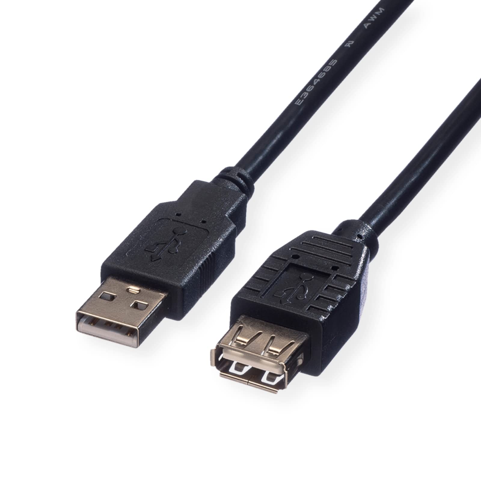 ROLINE | USB 2.0 Cable | A | Male/Female | Black | 3 m