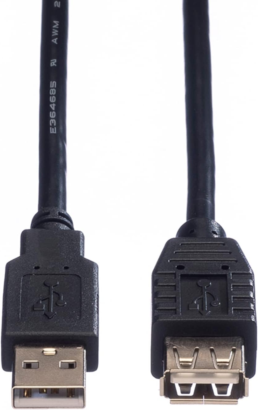 ROLINE | USB 2.0 Cable | A | Male/Female | Black | 3 m