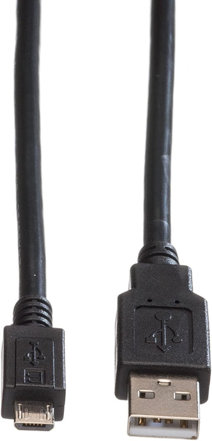 Roline | USB 2.0 Cable | A - Micro B | Male/| Black | 0.8 m