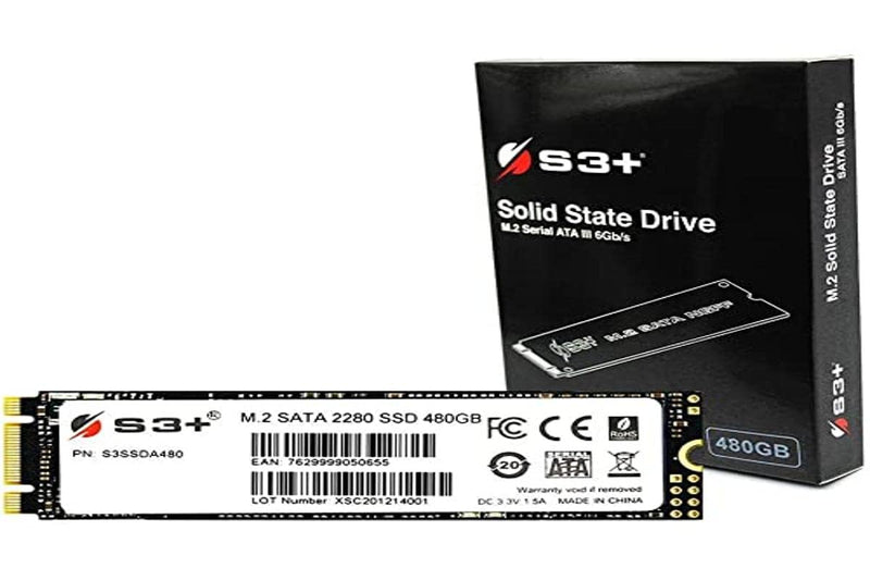 S3+ S3SSDD480 M.2 480GB PCI Express 3.0 TLC NVMe Solid State Drive - Solid State Drives (480GB, M.2)