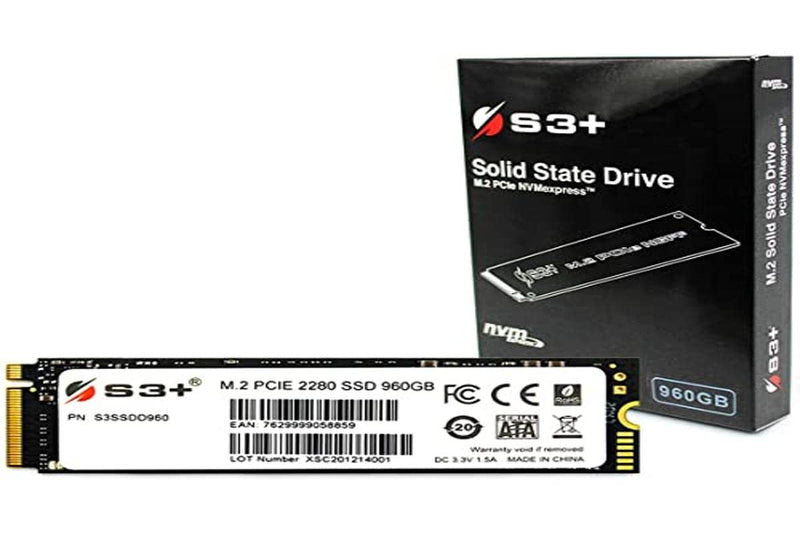 S3+ S3SSDD960 M.2 960GB PCI Express 3.0 TLC NVMe Solid State Drive (960GB, M.2, 2000MB/s