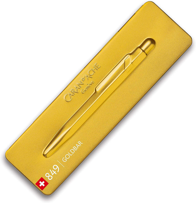 Caran d'Ache 849 Goldbar Ballpoint Pen with Box