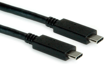 Roline USB 3.2 Gen 2 Cable with PD 20V5A Emark C-C ST/ST Black 1 m