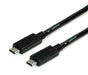 Roline USB 3.2 Gen 2 Cable with PD 20V5A Emark C-C ST/ST Black 1 m