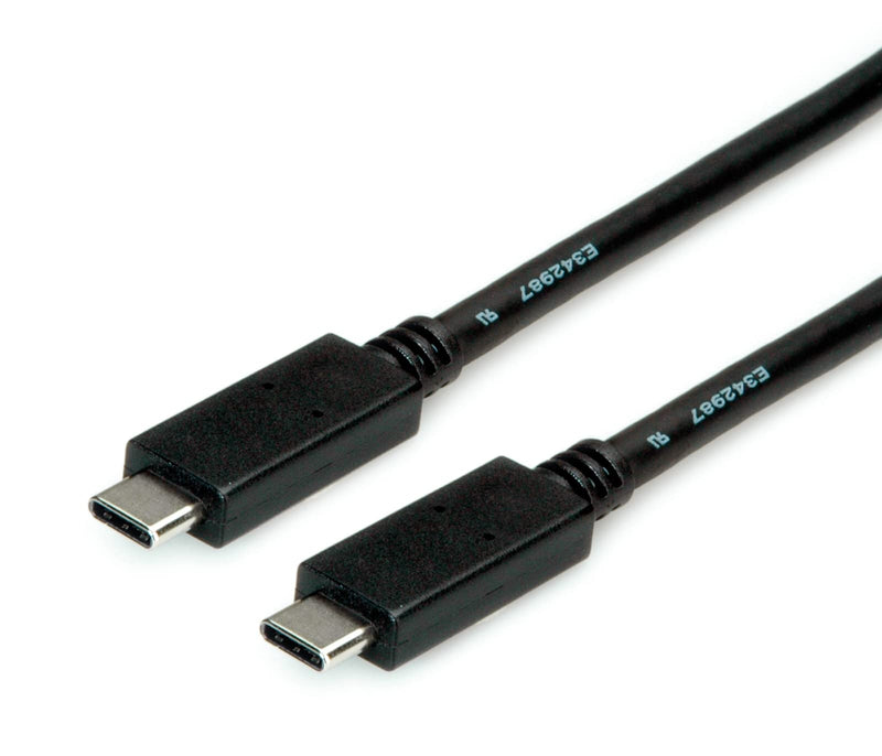 Roline USB 3.2 Gen 2 Cable with PD 20V5A Emark C-C ST/ST Black 1 m