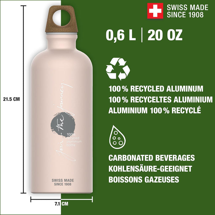 SIGG - Borraccia Alluminio - Traveller MyPlanet - Certificata Climate Neutral - Perfetta Per Bevande Gassate - Ermetica - Leggera - Senza BPA - 0,6L / 1L