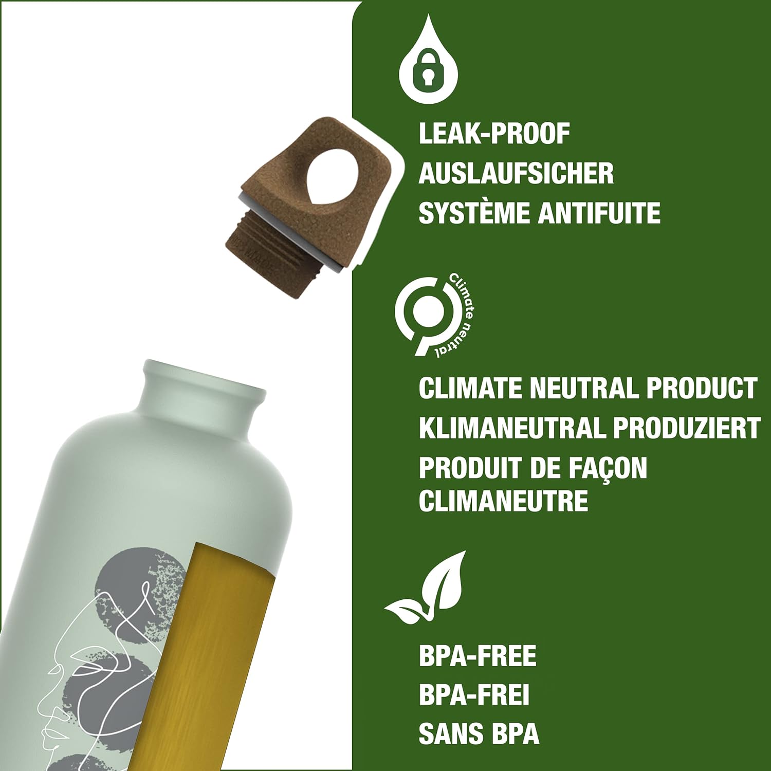 SIGG - Aluminum Water Bottle - Traveller MyPlanet - Climate Neutral Certified - Suitable For Carbonated Beverages - Leakproof & Lightweight - BPA Free - 0.6L / 1L