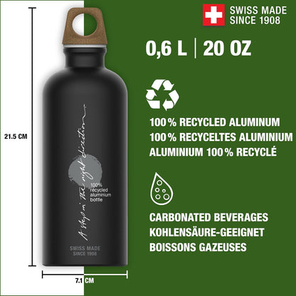 SIGG - Alu Trinkflasche Kinder - Traveller MyPlanet - Für Kohlensäurehaltige Getränke Geeignet - Auslaufsicher - Federleicht - BPA-frei - Klimaneutral Zertifiziert - 0,6L / 1L