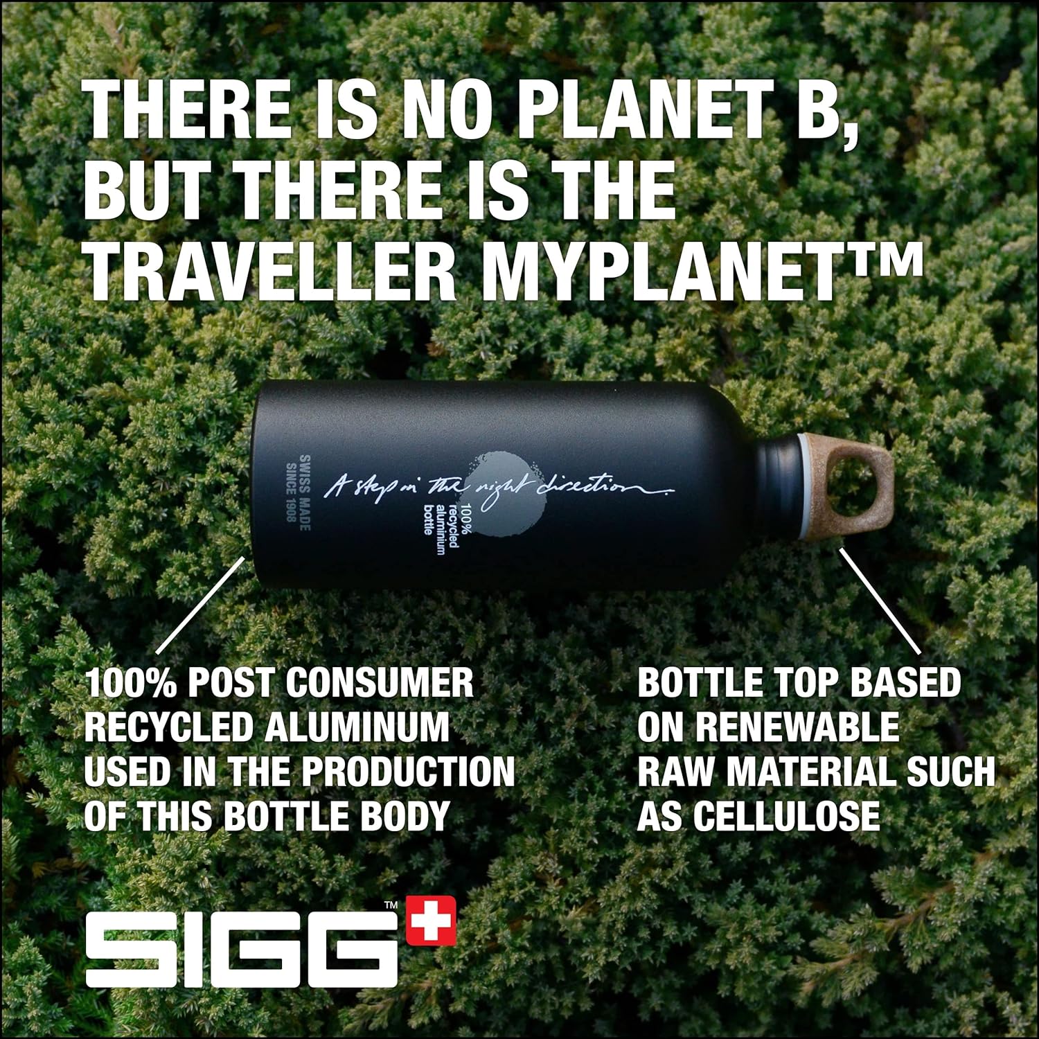 SIGG - Aluminum Water Bottle - Traveller MyPlanet - Climate Neutral Certified - Suitable For Carbonated Beverages - Leakproof & Lightweight - BPA Free - 0.6L / 1L