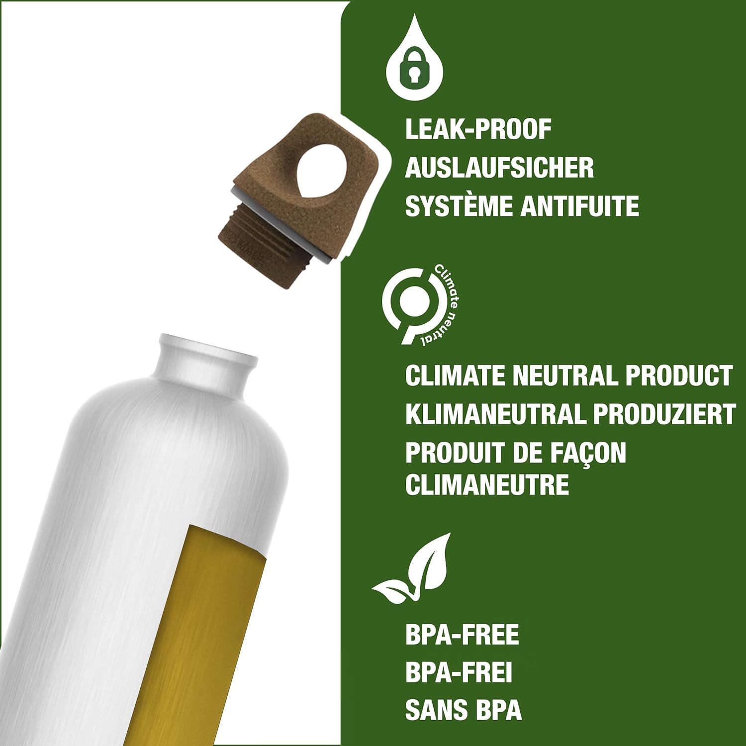SIGG - Aluminum Water Bottle - Traveller MyPlanet - Climate Neutral Certified - Suitable For Carbonated Beverages - Leakproof & Lightweight - BPA Free - 0.6L / 1L