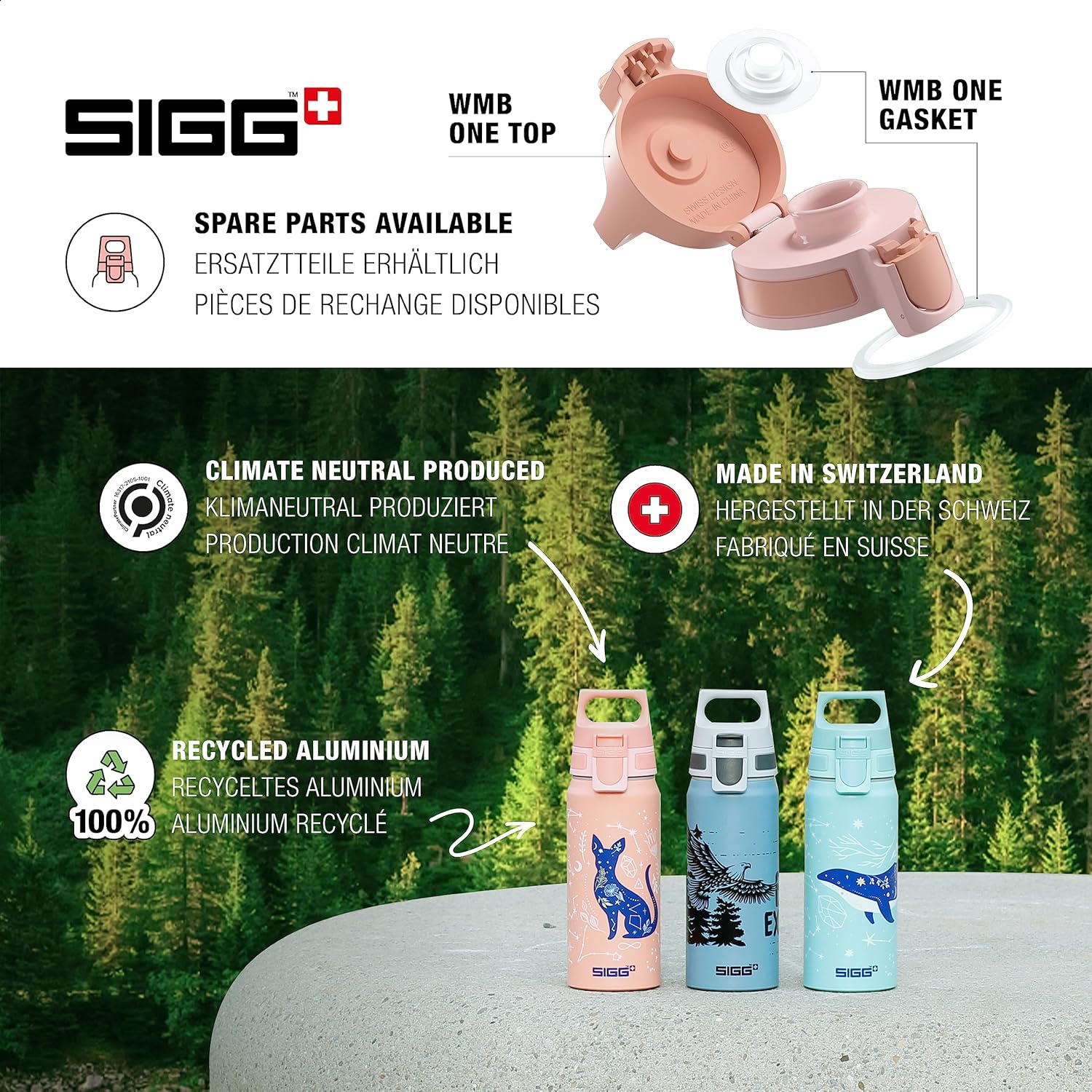 Sigg - Aluminum Water Bottle - WMB Pathfinder - Climate Neutral Certified - Suitable For Carbonated Beverages - Leakproof & Lightweight - BPA Free - 0.75L / 1L 21 My Universe 0.6 L