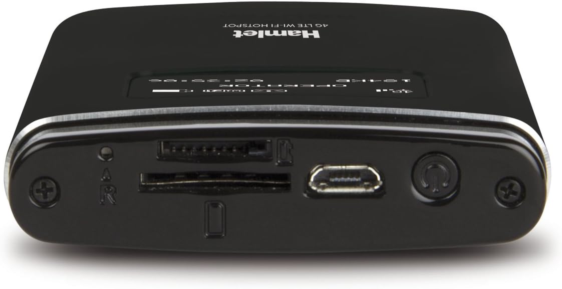 Hamlet HTSPT4GLTE - Portable Hot Spot 4G LTE Portable Router 100Mbps Download/Upload 50Mbps. OLED Display