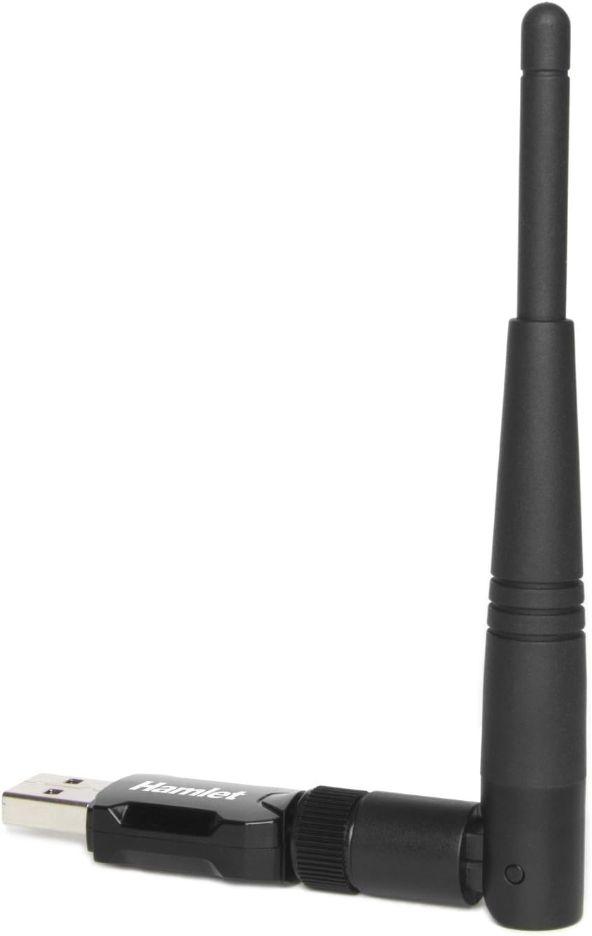 Hamlet HNW600ACU adaptador y tarjeta de red WLAN 600 Mbit/s - Accesorio de red (Inalámbrico, USB, WLAN, Wi-Fi 5 (802.11ac), 600 Mbit/s, Negro