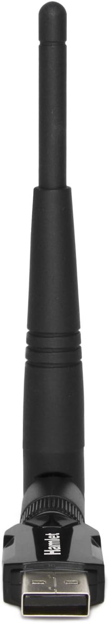 Hamlet HNW600ACU adaptador y tarjeta de red WLAN 600 Mbit/s - Accesorio de red (Inalámbrico, USB, WLAN, Wi-Fi 5 (802.11ac), 600 Mbit/s, Negro