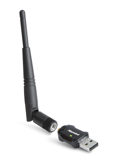 Hamlet HNW600ACU adaptador y tarjeta de red WLAN 600 Mbit/s - Accesorio de red (Inalámbrico, USB, WLAN, Wi-Fi 5 (802.11ac), 600 Mbit/s, Negro