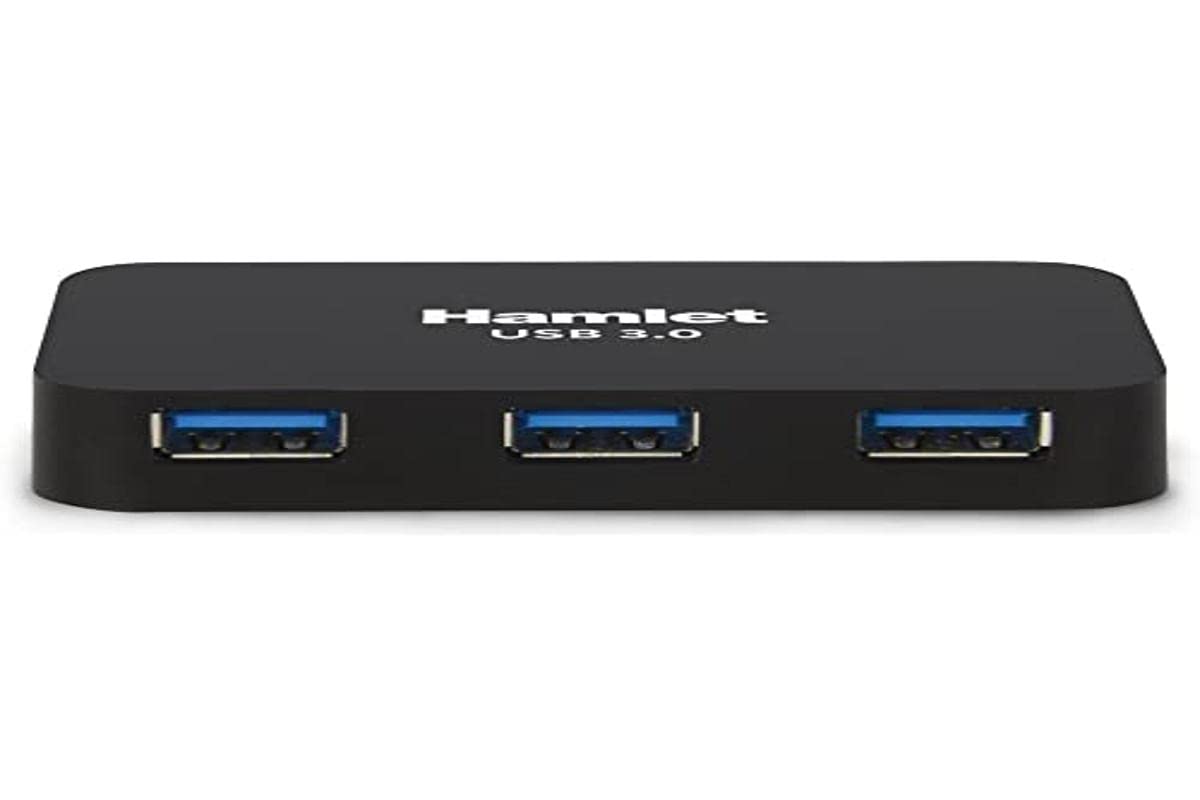 HAMLET Networking Hub Usb Hub 4 Port Usb 3.0 Powered Informatics