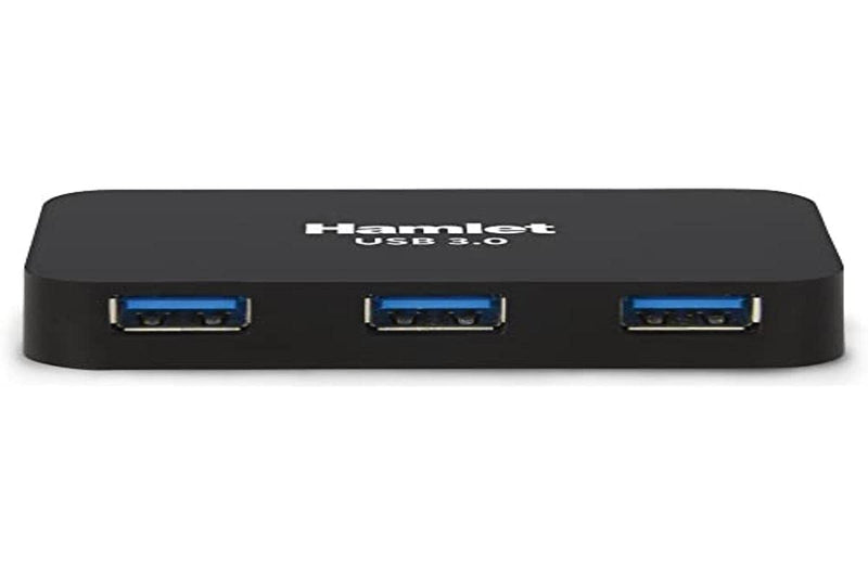 HAMLET Networking Hub Usb Hub 4 Port Usb 3.0 Powered Informatics