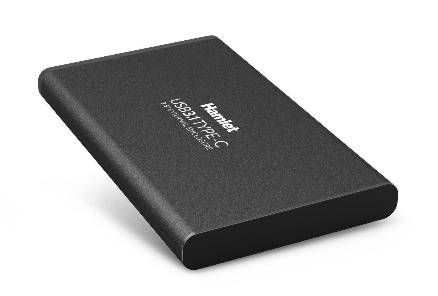 Hamlet HXD25TCU31 Portable Hard Drive 2.5" Black External Hard Drive Enclosure - Network Hard Drive (2.5", SATA, Serial ATA II, Serial ATA III, 3.1 (3.1 Gen 2), USB Type C, Portable Hard Drive, Black