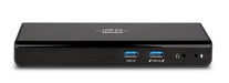 Hamlet HDOKS300TC 2-Port Notebook Docking Station TYPE-C and USB 3.0 Video Outputs HDMI DVI/VGA + 2 USB 3.0 Hub + 4 USB 2.0 Ports + Gigabit Network + Mic and Audio Out