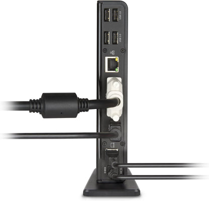Hamlet HDOKS300TC 2-Port Notebook Docking Station TYPE-C and USB 3.0 Video Outputs HDMI DVI/VGA + 2 USB 3.0 Hub + 4 USB 2.0 Ports + Gigabit Network + Mic and Audio Out