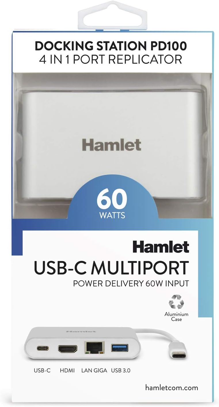 Hamlet HDKC-PD100 USB Chart adapter 3840 x 2160 pixels White