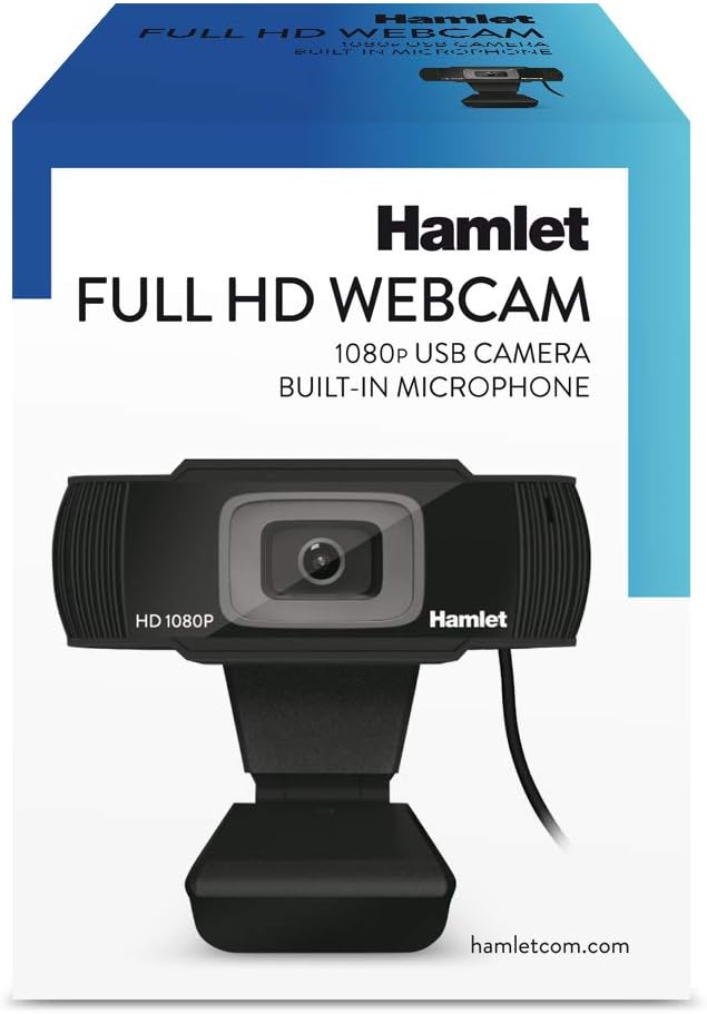 HAMLET HWCAM1080 WEBCAM 2 MP 1920X1080 PIXEL USB 2.0 BLACK