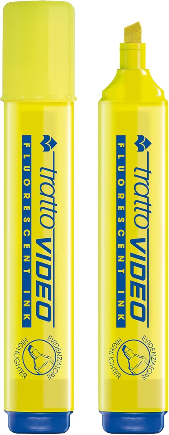Tratto Video 830201 - Evidenziatore Video, colore: Giallo, confezione da 12