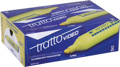 Tratto Video 830201 - Evidenziatore Video, colore: Giallo, confezione da 12