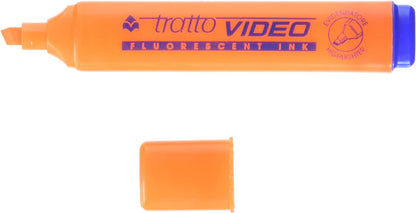Tratto Video 830203 – Pack of 12 Fluorescent Markers, Orange