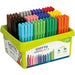 GIOTTO Turbocolor Felt Tip Fibre Pens, Fine Tip Nib 2.8mm, School pack, 144 x Assorted Colours, Ideal for Children, Parties and Schools