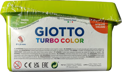 GIOTTO Turbocolor Felt Tip Fibre Pens, Fine Tip Nib 2.8mm, School pack, 144 x Assorted Colours, Ideal for Children, Parties and Schools