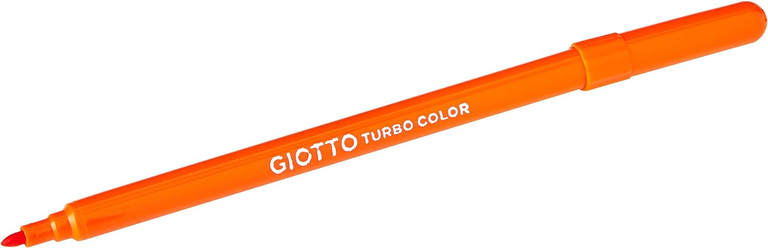 GIOTTO Turbocolor Felt Tip Fibre Pens, Fine Tip Nib 2.8mm, School pack, 144 x Assorted Colours, Ideal for Children, Parties and Schools
