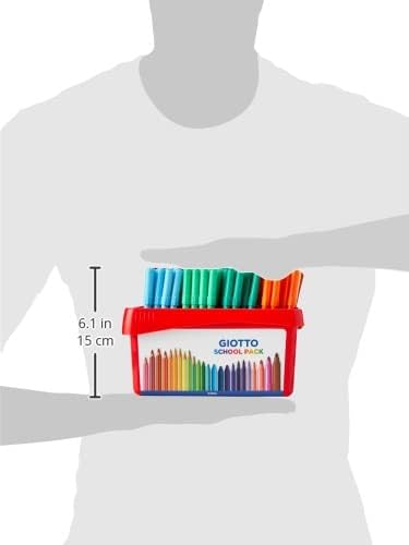 GIOTTO Turbocolor Felt Tip Fibre Pens, Fine Tip Nib 2.8mm, School pack, 144 x Assorted Colours, Ideal for Children, Parties and Schools