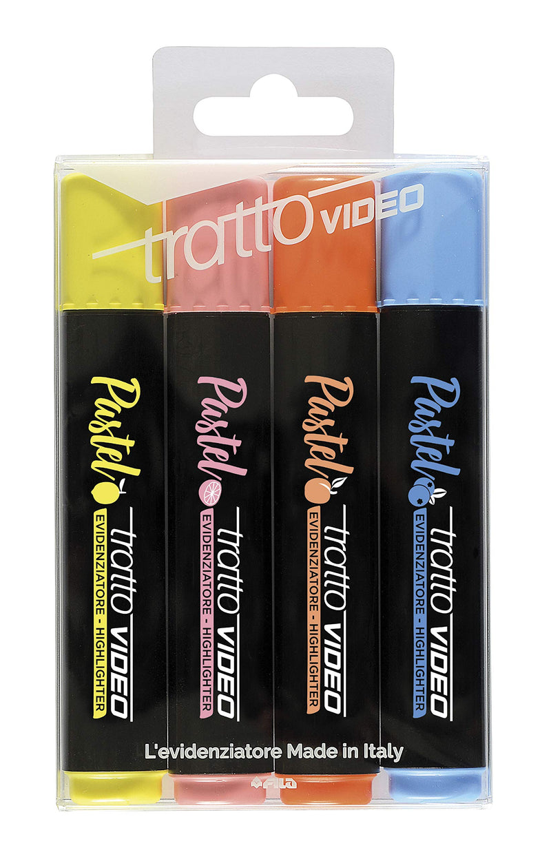 Tratto Video Pastel Rotulador Fluorescente Blíster 4 Unidades