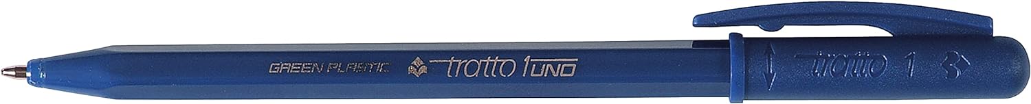 Tratto 1 Green Ecological Ballpoint Pen, Multi-Colour, Pack of 24