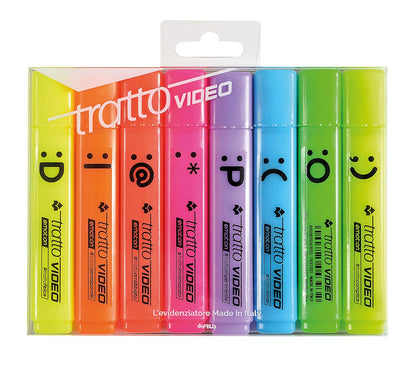 Tratto Video Emotion – Marcadores de colores, 8 unidades