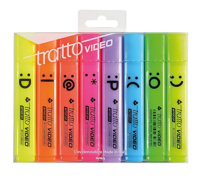 Tratto Video Emotion – Marcadores de colores, 8 unidades