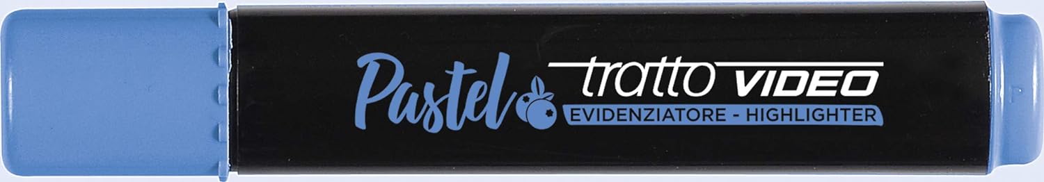 Tratto Video Pastel Evidenziatori Pastel, Multicolore, 8 Pezzi & Video Busta con 4 Evidenziatori