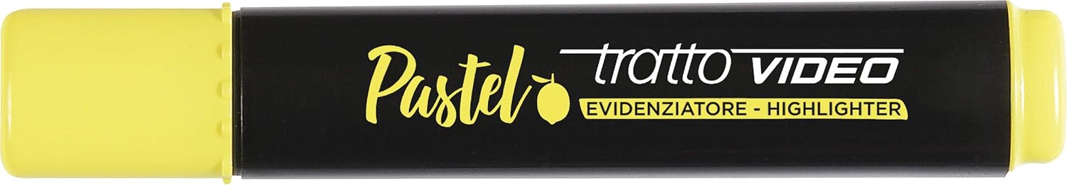 Tratto Video Pastel Evidenziatori Pastel, Multicolore, 8 Pezzi & Video Busta con 4 Evidenziatori