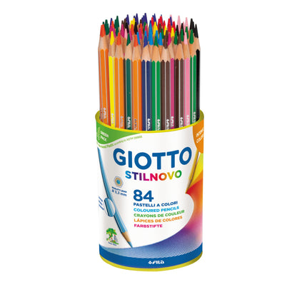 GIOTTO Stilnovo Intense Colours Colouring Pencils, 84 Pieces, Assorted Colours, Ideal for Children, Parties and Schools 84 count (Pack of 1)