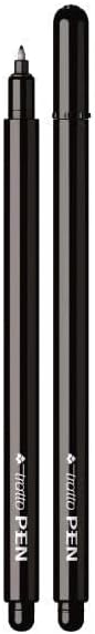 Tratto PEN Black Felt-Tip Pens (Black, 0.5 mm, Water-Based Ink, 12 Pieces