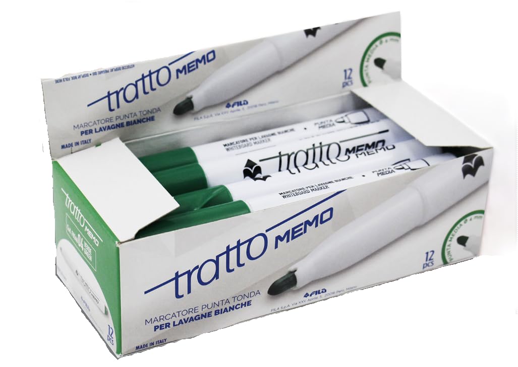 TRATTO 854004 Felt-Tip Pen – Coloured Sign Pens (Green, White, Green