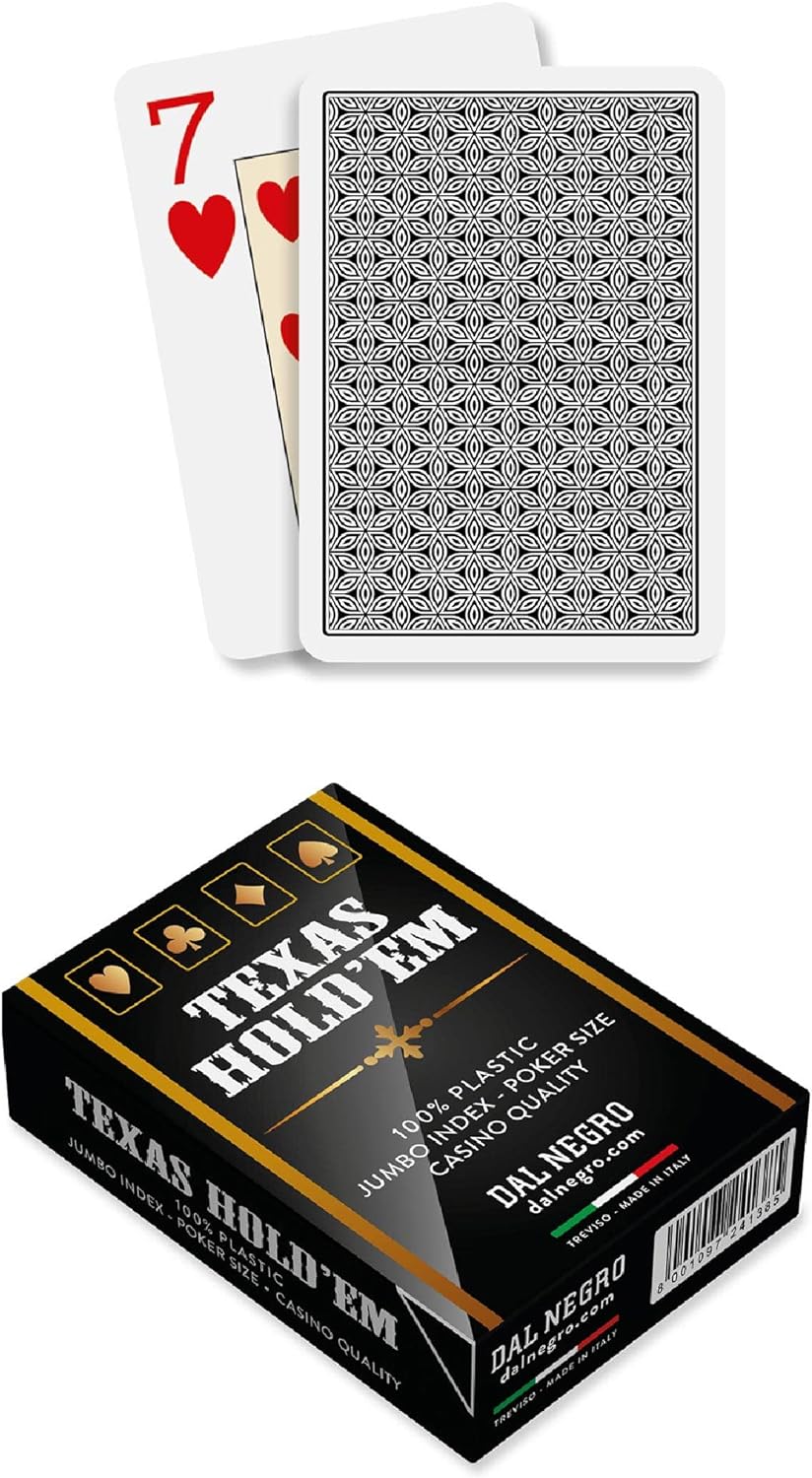 Dal - 24138 Texas Hold'em Casino Quality Retro Black Cards