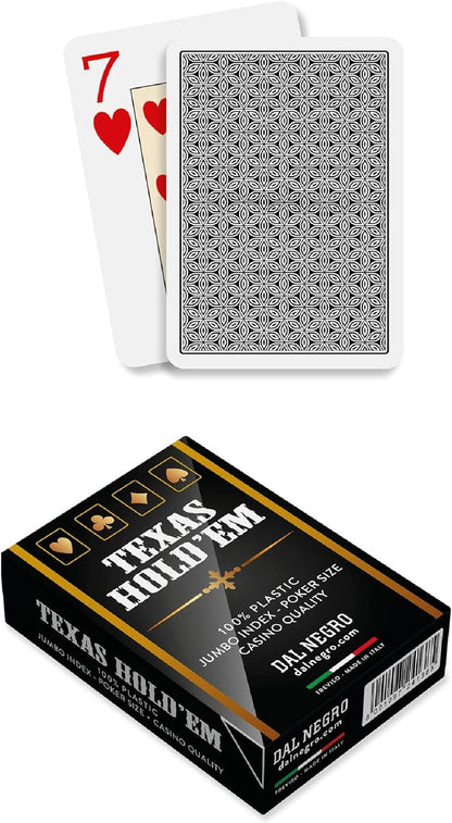 Dal - 24138 Texas Hold'em Casino Quality Retro Black Cards
