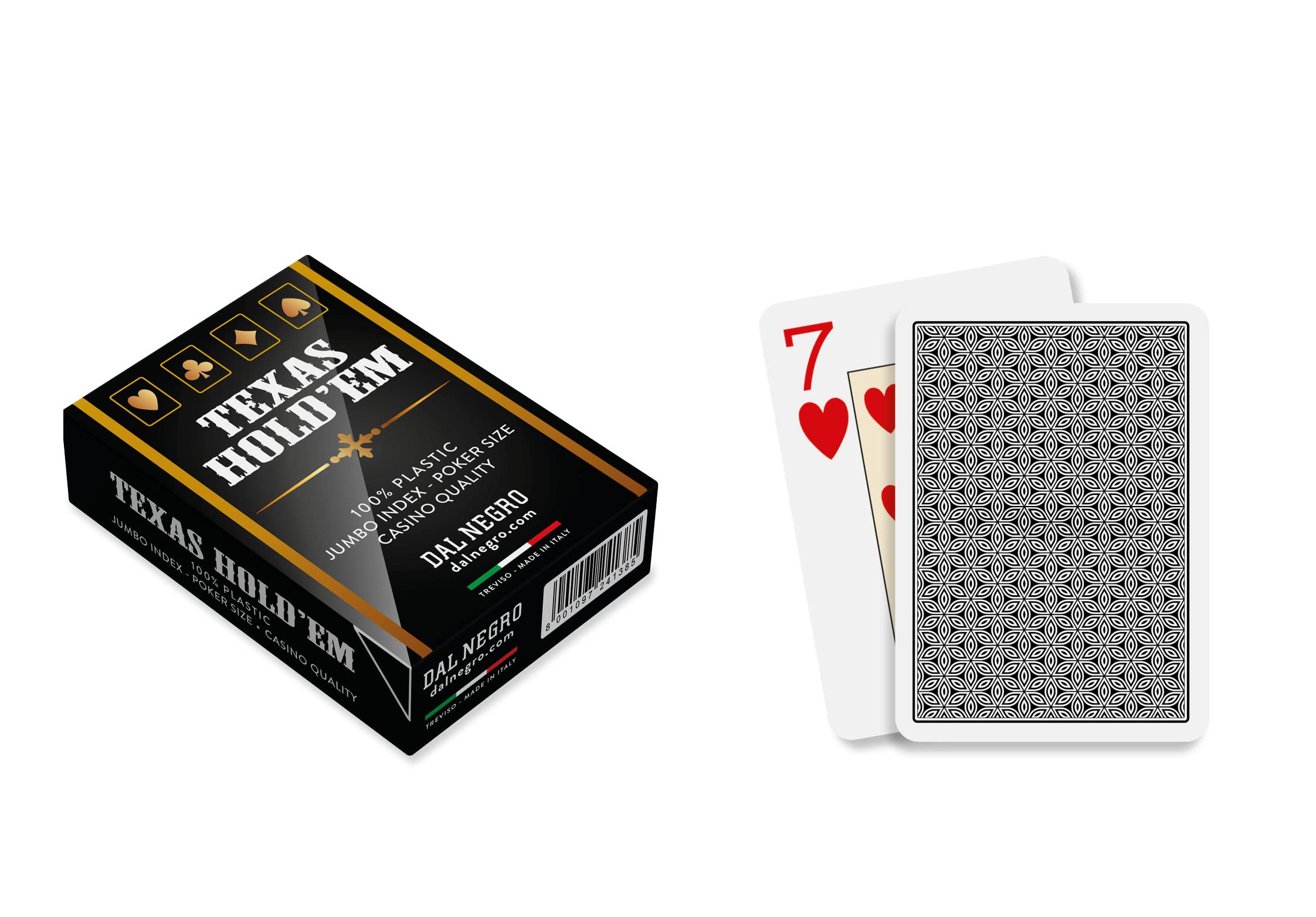Dal - 24138 Texas Hold'em Casino Quality Retro Black Cards