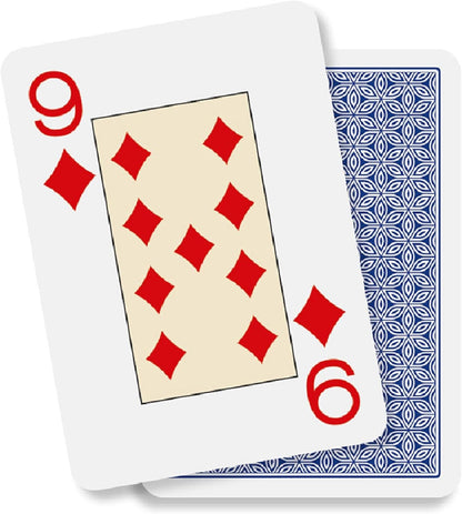 Dal – Deck of Professional Poker Cards Texas Hold'em Casino Quality, Plasticized and Waterproof, 1 Deck of 55 Jumbo Index with Jolly, Blue Back, Made in Italy