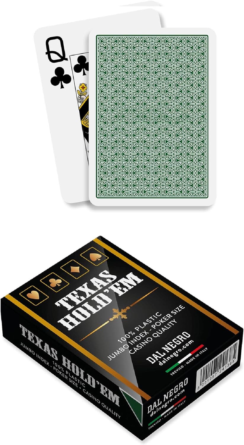 Dal - 24141 Texas Hold'em Casino Quality Retro Green Cards