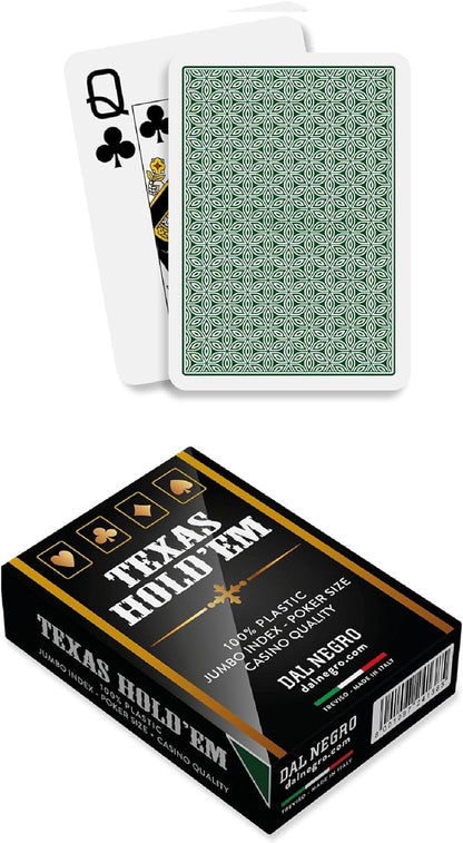 Dal - 24141 Texas Hold'em Casino Quality Retro Green Cards