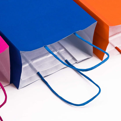 Paper Shopper with Twisted Paper Handle, Assorted Colours, 15x8x20, Pack of 25
